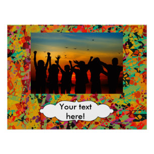 Poster Texture colorée de trous