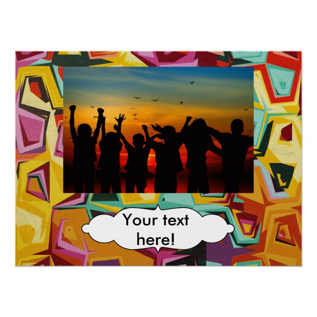 Poster Texture colorée de trous (Devant)