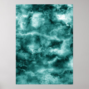 Poster Texture en marbre vert foncé