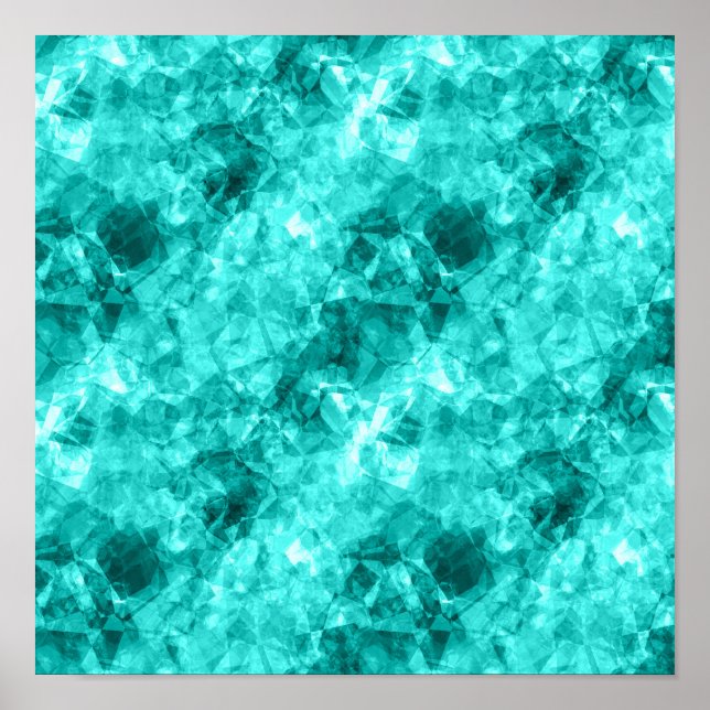 Poster Texture Froissée Cyan (Devant)