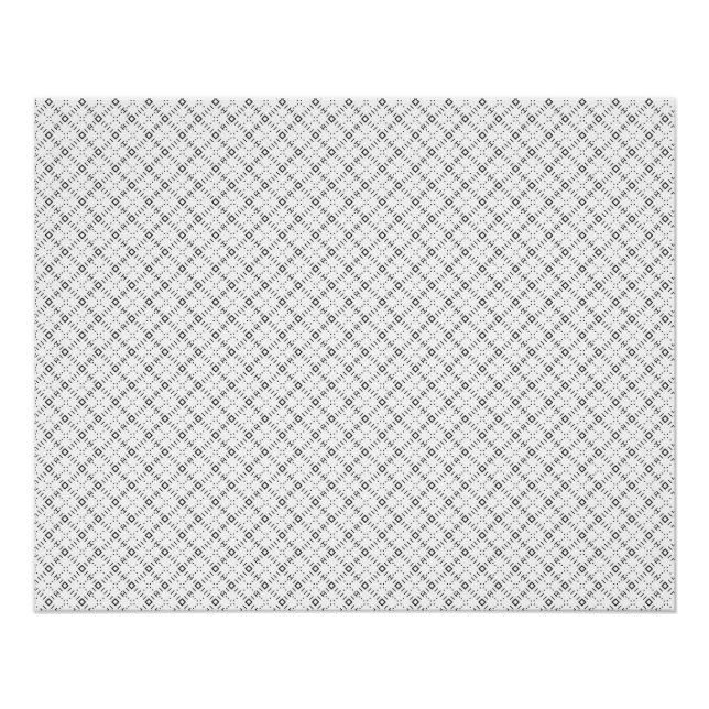 Poster Texture Géométrique Monochrome|Motif Diamant Sans  (Devant)