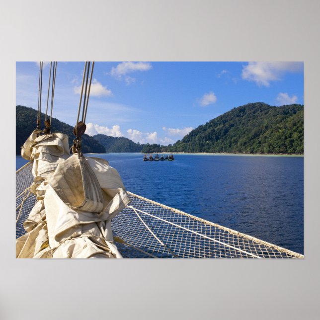 Poster Thaïlande, mer d'Andaman. Navire clipper Star Fyer (Devant)