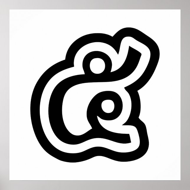 Poster Thaïlande Numéro 5 / Cinq / ๕ (Haa/Ha) Script Thaï (Devant)