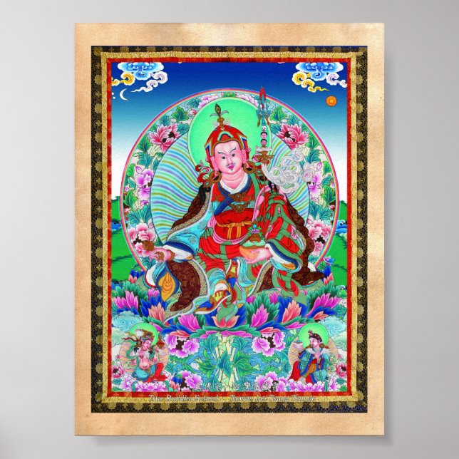 Poster Thangka oriental cool Padmasambhava (Devant)
