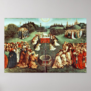 Poster The Adoration Of The Mystical Lamb By Eyck Hubert