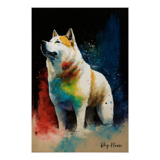 Poster The Akita Dog - Composition 005