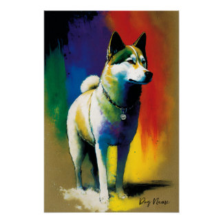Poster The Akita Dog - Composition 009