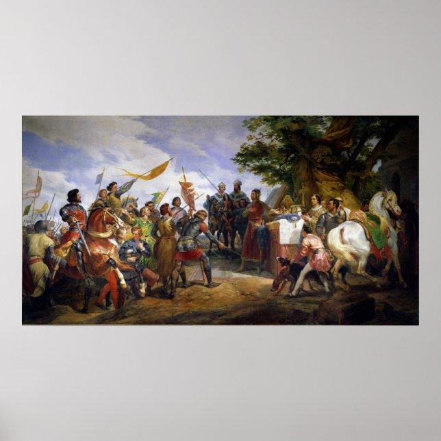 Poster The Battle of Bouvines, 27th July 1214, 1827 (Devant)