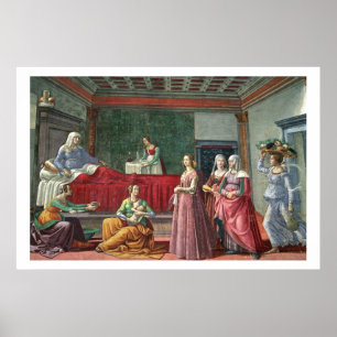 Poster The Birth of St. John the Baptist (fresco)