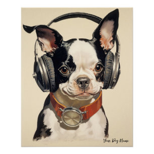 Poster The Boston Terrier Dog 003 - Odessa Leyendecker
