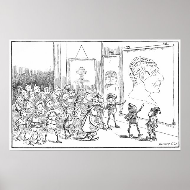 Poster The Brownies Study Phrenology (Devant)