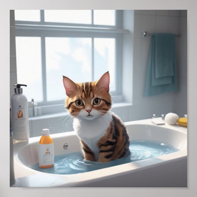 poster The Cat's Ultimate Bathbath Experience (Devant)