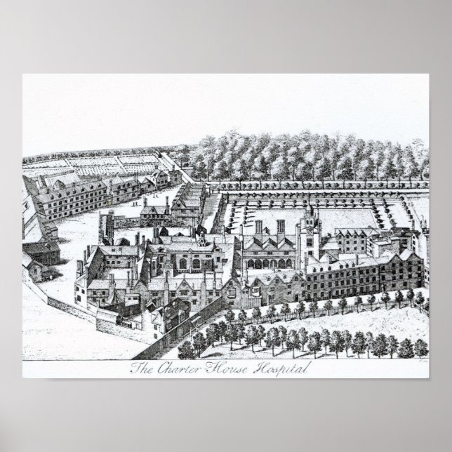 Poster The Charterhouse Hospital, c.1720 (Devant)