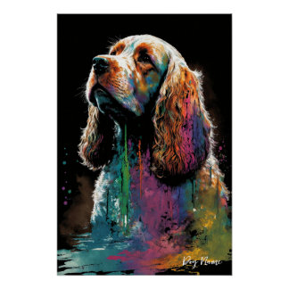 Poster The Cocker Spaniel Dog - Composition 003