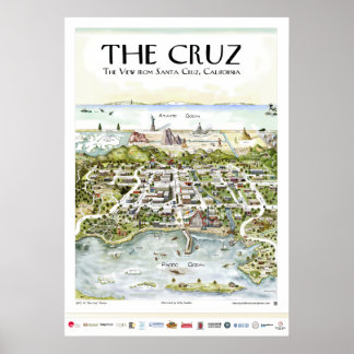 Poster "The Cruz" The View from Père Noël Cruz, CA