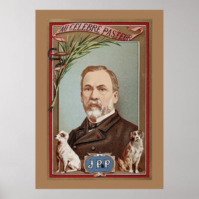 Poster The Famous Louis Pasteur Portrait Historic (Devant)