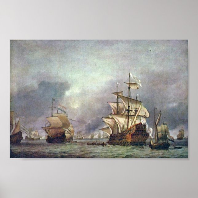 Poster The Four-Day During The Battle Of 1666 Captured (Devant)