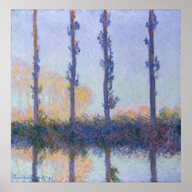 Poster The Four Trees - Claude Monet (Devant)