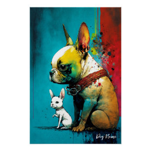 Poster The French Bulldog - Composition 004