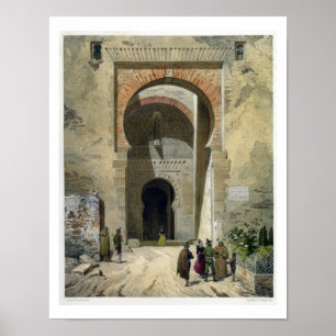 Poster The Gate of Justice, entrance to the Alhambra, Gra