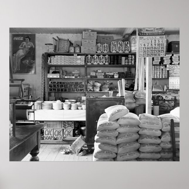 Poster The General Store, Moundville, Alabama : 1936 (Devant)