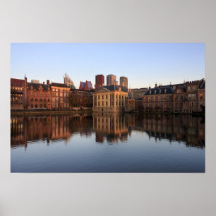 Poster The Hague skyline in the Netherlands