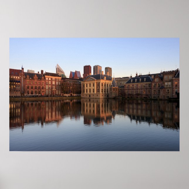 Poster The Hague skyline in the Netherlands (Devant)