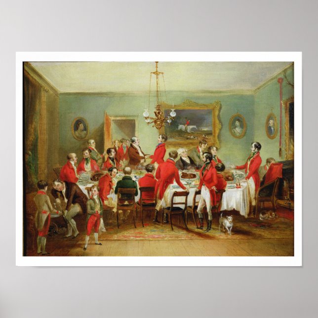 Poster The Hunt Breakfast, Bachelor's Hall, 1836 (Devant)