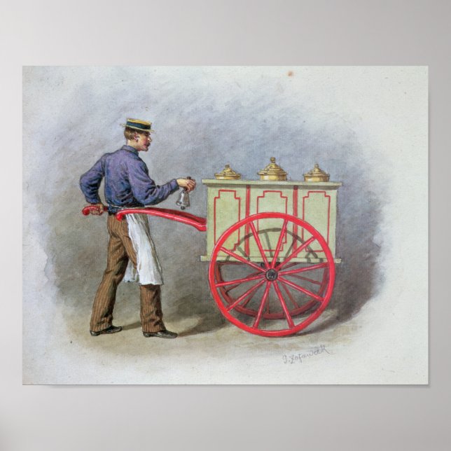 Poster The Ice Cream Seller, 1895 (Devant)