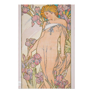 Poster The Iris (1897) par Alphonse Mucha