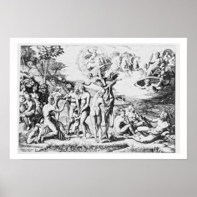 Poster The Judgement of Paris, after Raphael (engraving) (Devant)