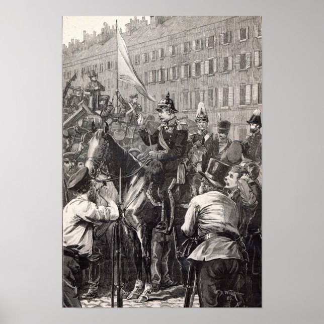 Poster The King of Prussia addressing the Berliners (Devant)