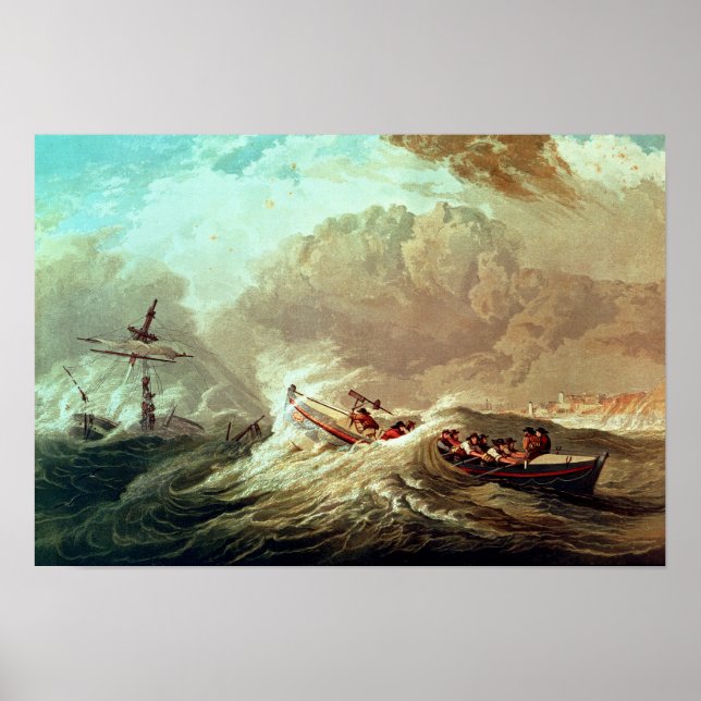 Poster The Lifeboat off Tynemouth Bay (Devant)