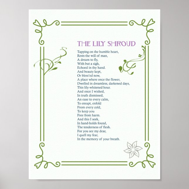 Poster The Lily Shroud - Poème sur l'amour et la mort - I (Devant)