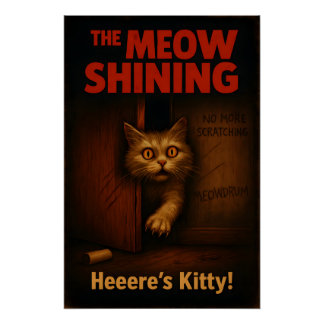 Poster The Meow Shining Cat Parody