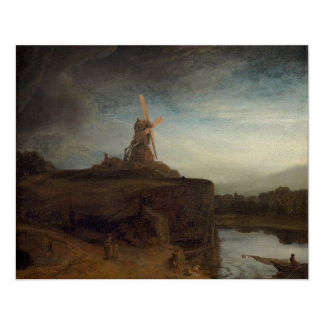 Poster The Mill, 1645-48 (huile sur toile) (Devant)