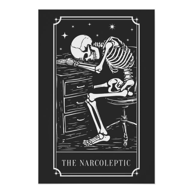 Poster The Narcoleptic Tarot Card Narcolepsy Awareness (Devant)
