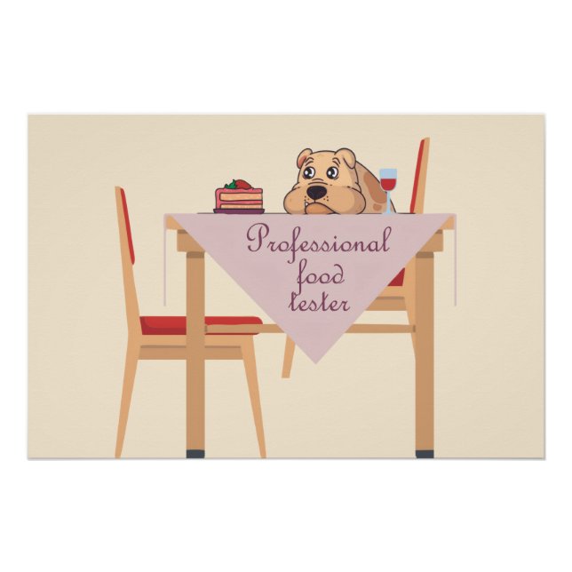 Poster The official Food Tester, not Taster! (Devant)