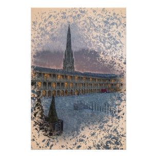 Poster The Piece Hall, Halifax Gravure Artistique Vintage