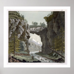 Poster The Rock Bridge, Virginia, from 'Le Costume Ancien