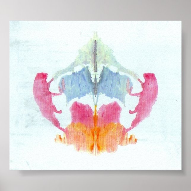 Poster The Rorschach Test Ink Blots Plate 8 (Devant)