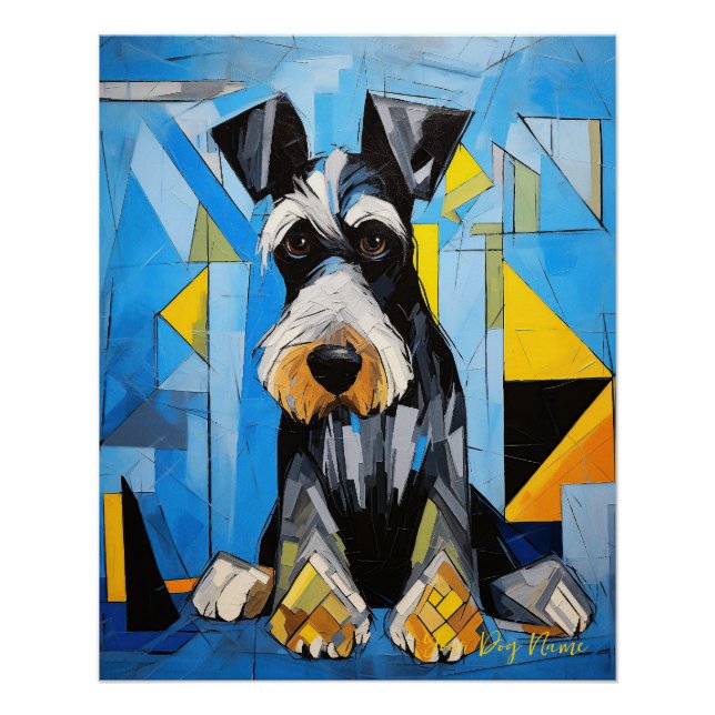 Poster The Schnauzer Dog Portrait 004 - Sable Gabriel (Devant)