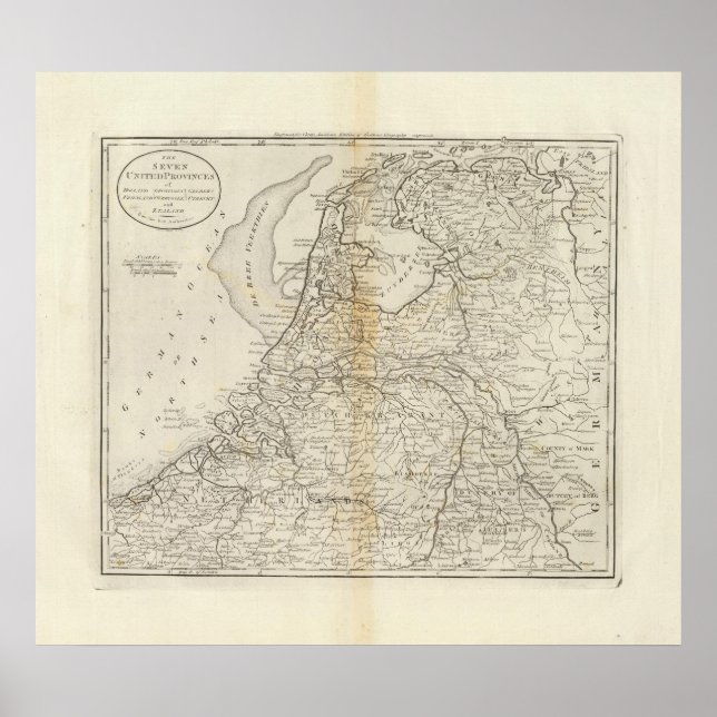 Poster The Seven United Provinces of Holland (Devant)