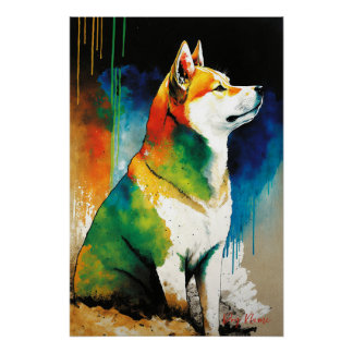 Poster The Shiba Inu Dog - Composition 006