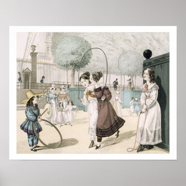 Poster The Skipping Game, plate 115 from 'Le Bon Genre', (Devant)