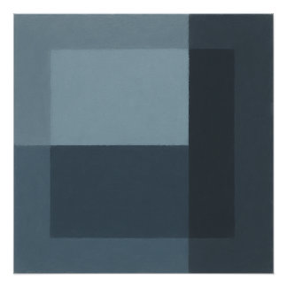 Poster The Song the Mirror Rejected Geometric Blue Gray