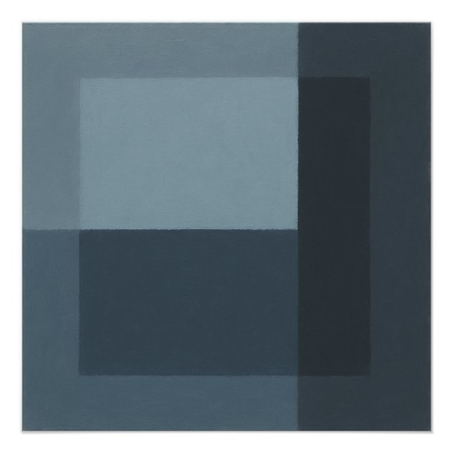 Poster The Song the Mirror Rejected Geometric Blue Gray (Devant)