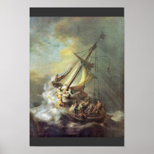 Poster The Storm On The Sea Of Galilee. By Rembrandt Van