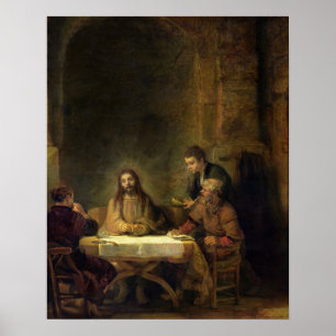 Poster The Supper at Emmaus, 1648 (oil on panel)