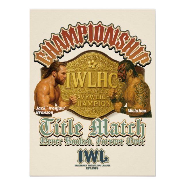 Poster "The Title Match" – IWL Pro Wrestling (Devant)